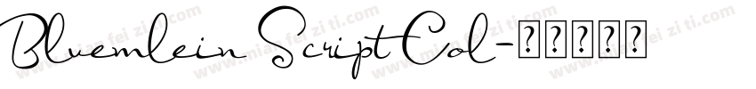 Bluemlein Script Col字体转换